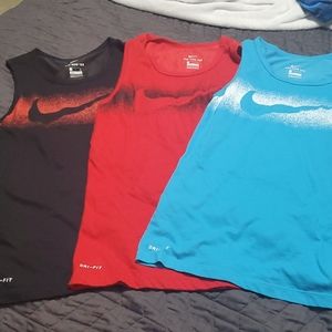 3 EUC Men's Nike Dri-Fit Tanks, Small